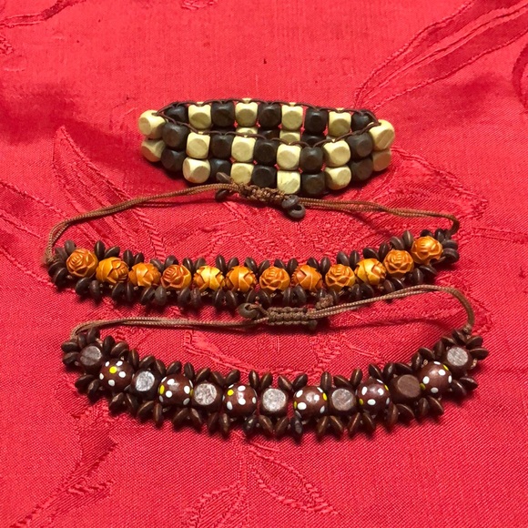 Other - ❤️ 3/$10 ❤️ Wooden Bracelets Set